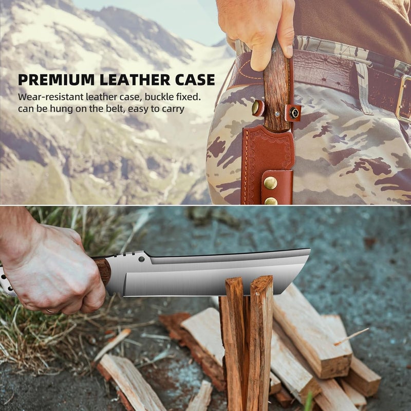 VARLEA Machete with Sheath for Cutting Trees Heavy Duty, for Yard Work and for Bushcrafting Knife Sickle for Clearing Brush Garden Tools Construction Blade - Image 2